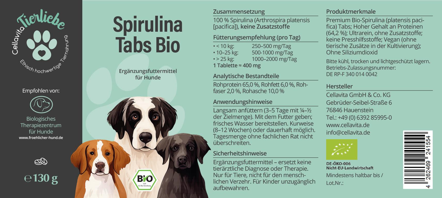 Spirulina Tabs für Hunde